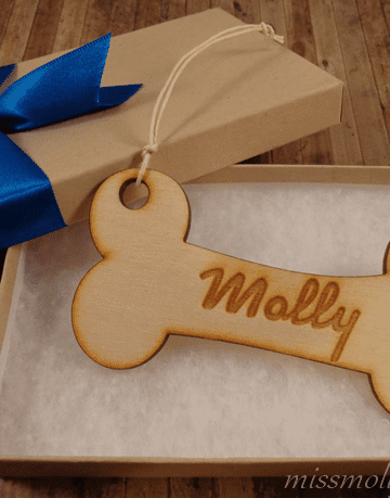 Marked Moments Custom Dog Bone Ornament