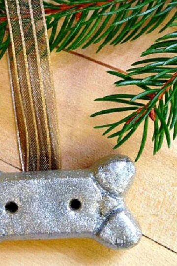 DIY Silver Dog Biscuit Christmas Tree Ornament