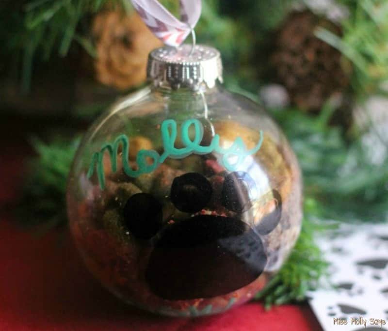 homemade paw print ornament