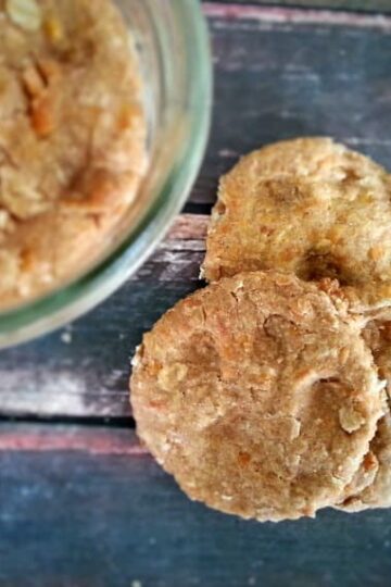 Homemade Apple Cheddar Dog Biscuits