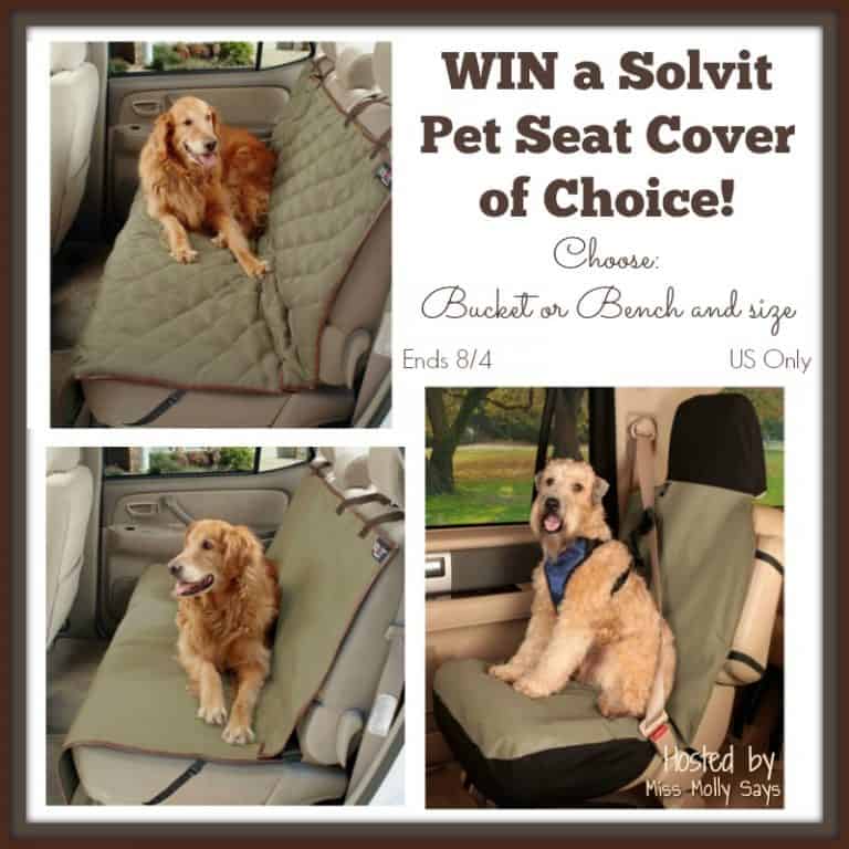 Win a Solvit Bucket OR Bench Pet Seat Cover of Choice ends 8/4 US