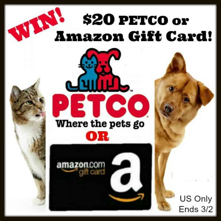 Win 20 PETCO or Amazon Gift Card! US Only Ends 3/2 Miss Molly Says