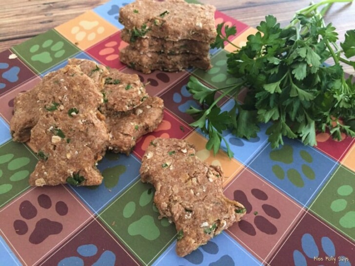 Chicken & Parsley Fresh Breath Dog Treat Recipe Miss Molly Says