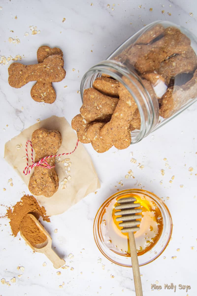 Oatmeal Cinnamon Honey Dog Treats Recipe Miss Molly Says