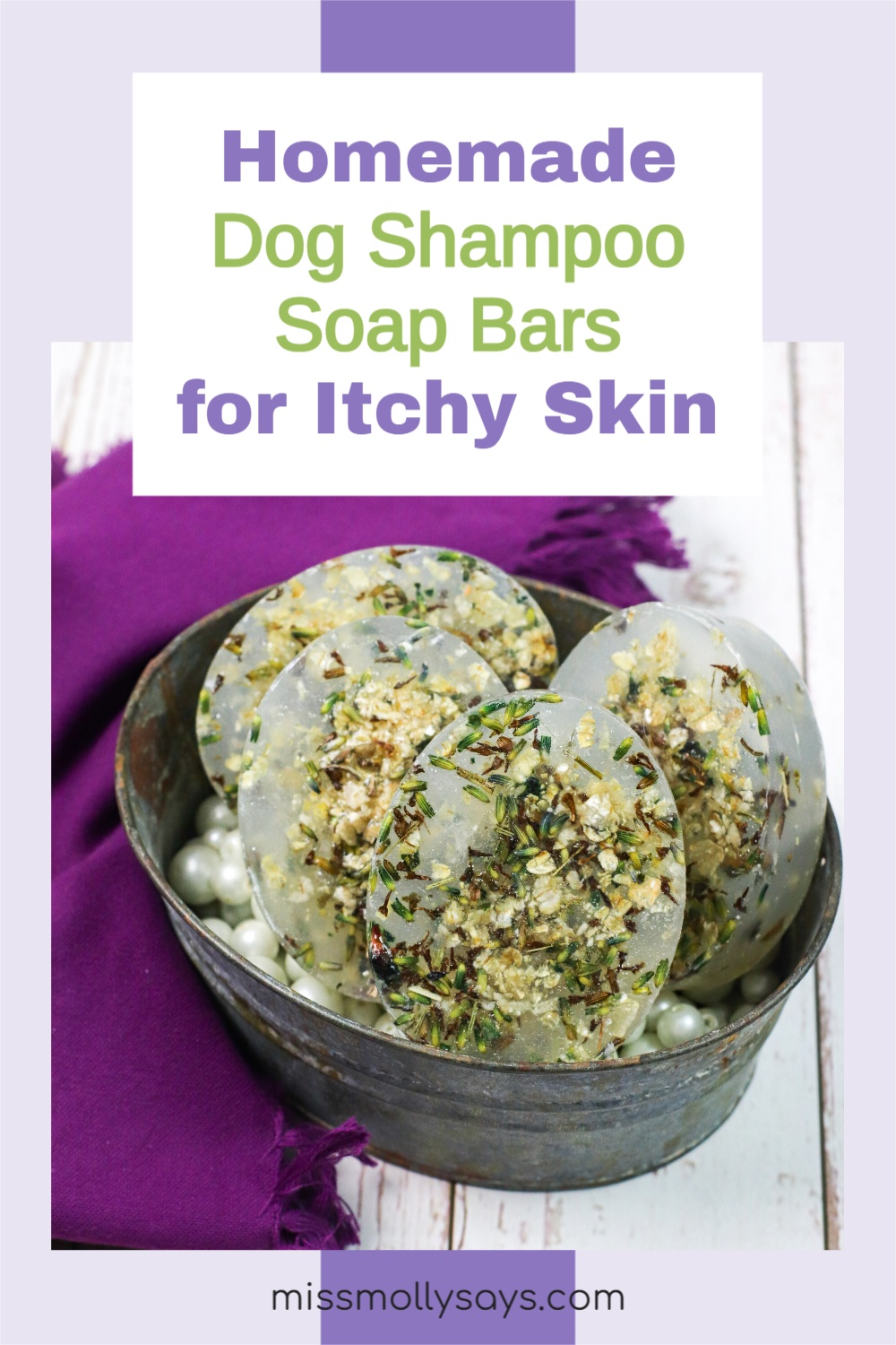 Homemade Dog Shampoo Soap Bars for Itchy Skin