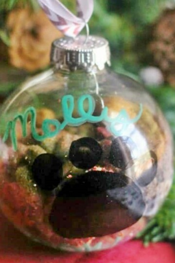 Paw Print Christmas Ornament