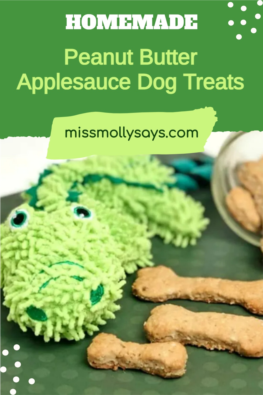 Homemade Peanut Butter Applesauce Dog Treats