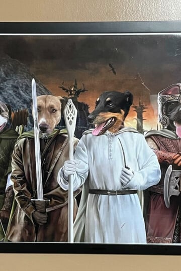 Crown and Paw Four Pawtectors Custom Pet Poster