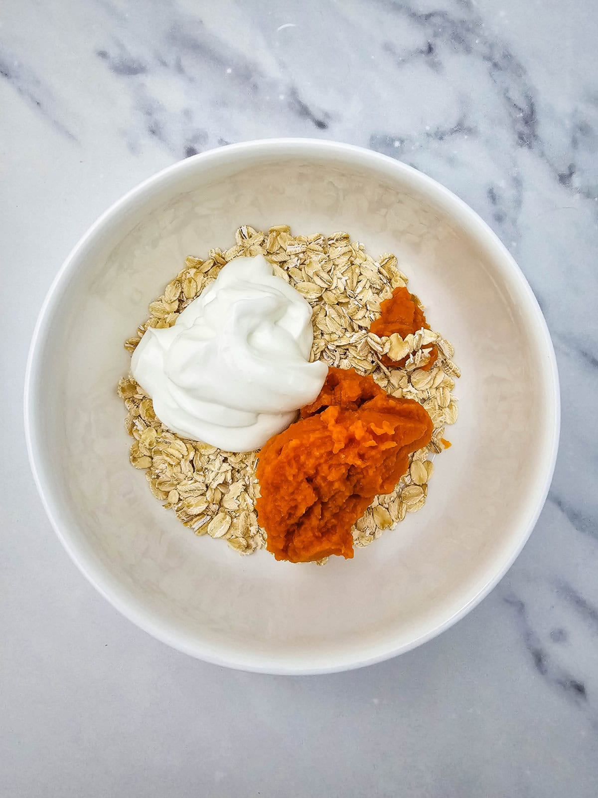 No-Bake Pumpkin Yogurt Dog Treats process step 1 No-Bake Pumpkin Yogurt Dog Treats process step 1