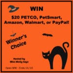 Win a $20 PETCO, PetSmart, Amazon GC or PayPal Cash giveaway