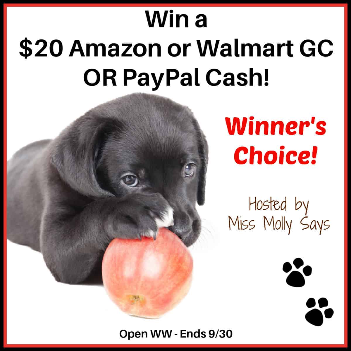 Win a $20 Walmart or Amazon GC or PayPal Cash