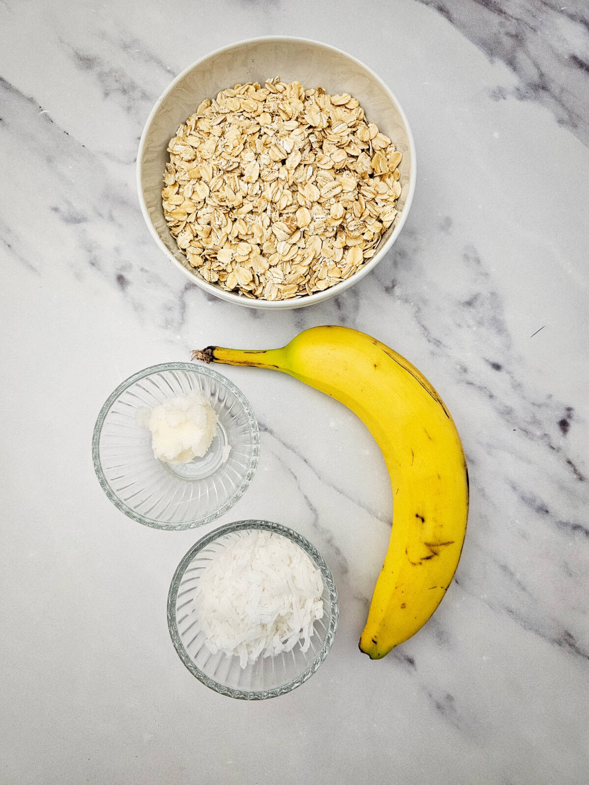 Banana Coconut Dog Treats Process Ingredients