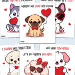 Free Printable Dog Valentine Cards for the Kids