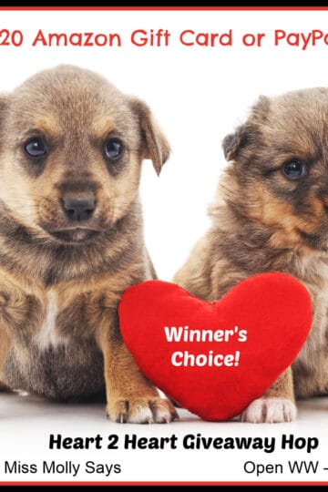 Win $20 Amazon Gift Card or PayPal Cash - Heart 2 Heart Giveaway Hop