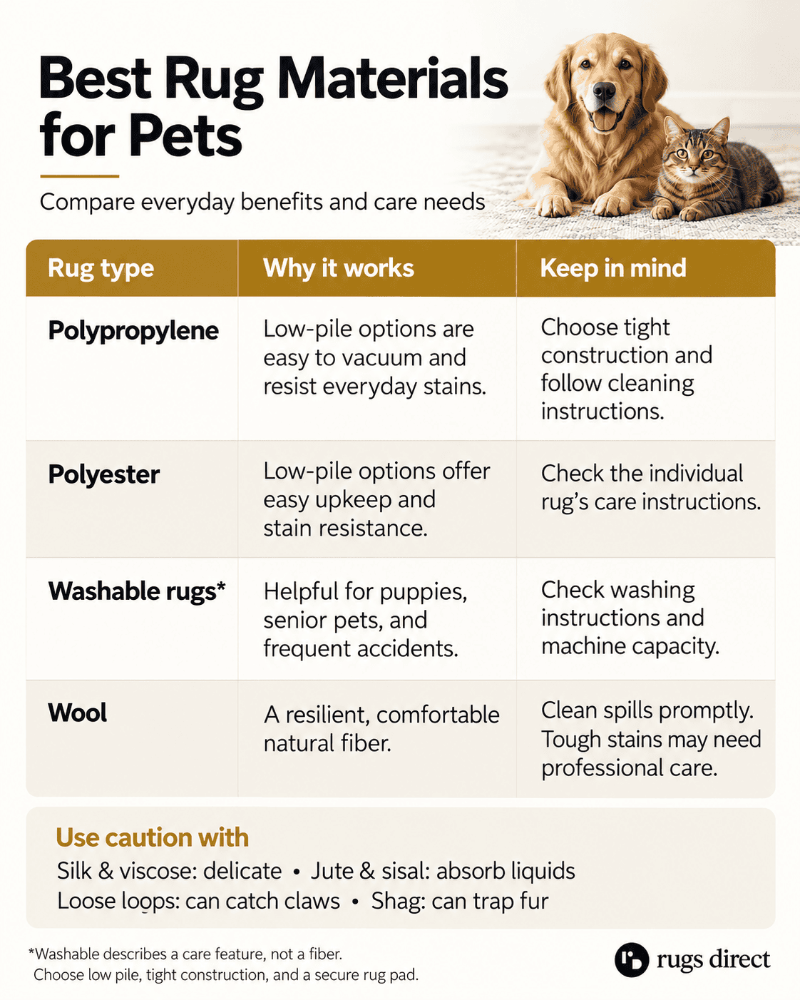 Best Rug Materials for Pets Best Rug Materials for Pets